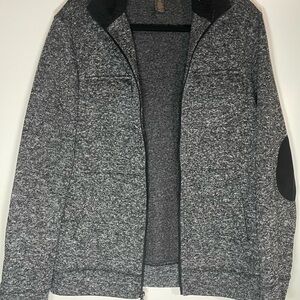 Men's Heather Gray Jacket with Black Accents